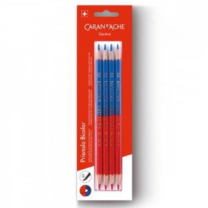 Lápis Aquarelável Caran D'Ache Bicolor Prismalo C/04 unidades