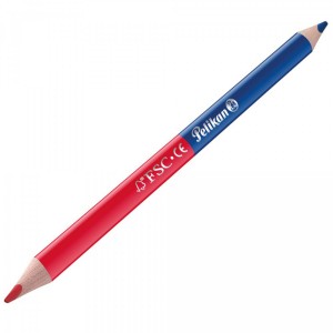 Lápis de Cor Ponta Dupla Bicolor Pelikan Jumbo