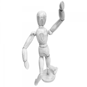 Boneco Articulado Para Desenho 30cm Branco Vintage