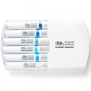 Marcador Winsor & Newton Pigment Marker Tons de Azul