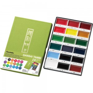 Kit Aquarela Kuretake Gansai Tambi 18 Cores