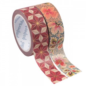 Washi Tape Paperblanks C/2 Hishi & Floral Ivory
