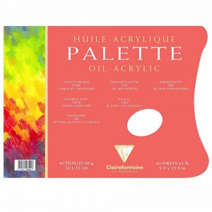 Bloco de Papel Paleta Óleo e Acrílica Clairefontaine A4 C/40 Folhas