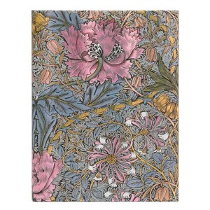 Paperblanks Morris Pink Honeysuckle Capa Dura Pautado Midi