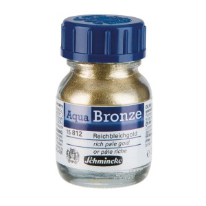 Aqua Bronze Pigmento Metálico Schmincke 20ml Rich Pale Gold