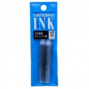  Cartucho de Caneta Tinteiro Platinum C/2 Light Blue