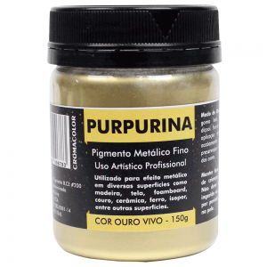 Purpurina Metálica Ouro Vivo 150g Cromacolor