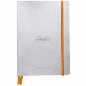 Bloco Sketchbook de Couro Goalbook Rhodia Silver