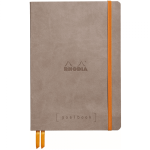 Bloco Sketchbook de Couro Goalbook Rhodia Taupe A5