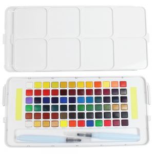 Tinta Aquarela em Pastilha KOI Sakura 72 Cores 