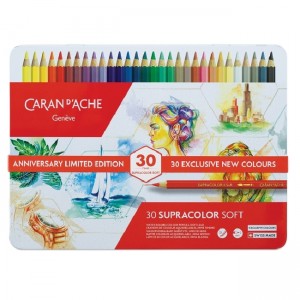 Lápis Aquarelável Caran D'Ache Supracolor 30 Cores- Edição Limitada