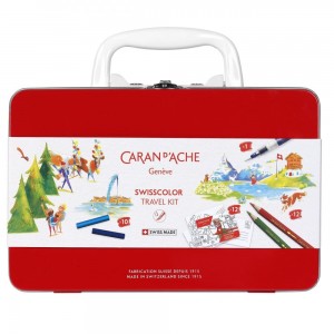 Estojo Caixa de Viagem Swisscolor Caran d'Ache 