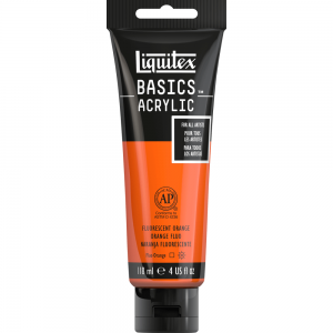 Tinta Acrílica Liquitex Basics 982 Fluorescent Orange 118ml