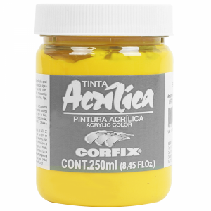 Tinta Acrílica Corfix 250ml 123 Amarelo Cádmio G1