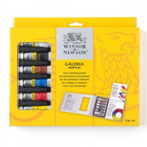 Estojo Tinta Acrílica Galeria Winsor & Newton 08 Cores 12ml