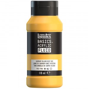 Tinta Acrílica Liquitex Basics Fluída 118ml S1 163 Cadmium Yellow Deep Hue