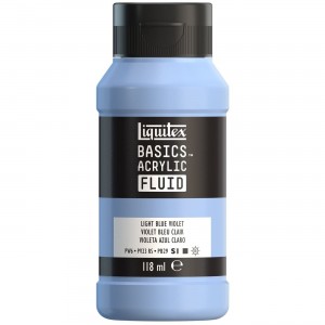 Tinta Acrílica Liquitex Basics Fluída 118ml S1 680 Light Blue Violet