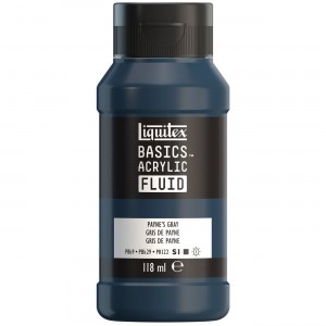 Tinta Acrílica Liquitex Basics Fluída 118ml S1 310 Paynes Grey