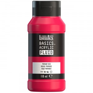 Tinta Acrílica Liquitex Basics Fluída 118ml S1 415 Primary Red