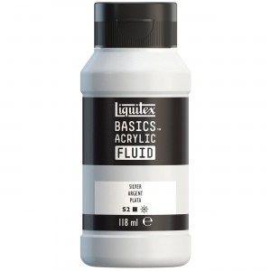 Tinta Acrílica Liquitex Basics Fluída 118ml S2 052 Silver