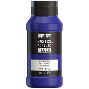 Tinta Acrílica Liquitex Basics Fluída 118ml S1 380 Ultramarine Blue