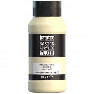 Tinta Acrílica Liquitex Basics Fluída 118ml S1 434 Unbleached Titanium