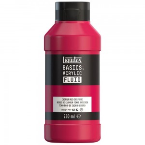 Tinta Acrílica Liquitex Basics Fluída 250ml S1 311 Cadmium Red Deep Hue