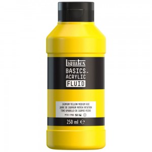 Tinta Acrílica Liquitex Basics Fluída 250ml S1 830 Cadmium Yellow Medium Hue