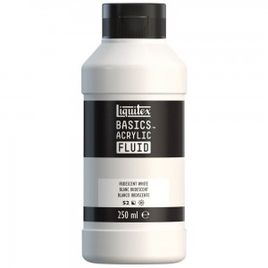 Tinta Acrílica Liquitex Basics Fluída 250ml S2 238 Iridescent White