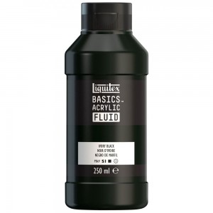 Tinta Acrílica Liquitex Basics Fluída 250ml S1 244 Ivory Black