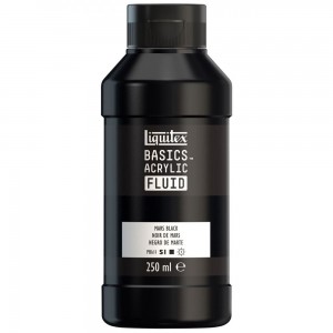 Tinta Acrílica Liquitex Basics Fluída 250ml S1 276 Mars Black