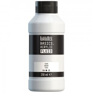 Tinta Acrílica Liquitex Basics Fluída 250ml S2 052 Silver