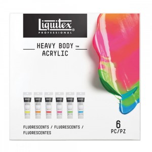 Tinta Acrílica Heavy Body 06 Cores 59ml Fluorescentes Liquitex 