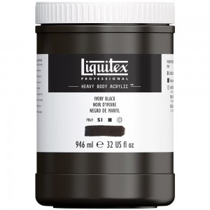 Tinta Acrílica Liquitex Heavy Body Ivory Black 946ml