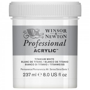 Tinta Acrílica Profissional Winsor & Newton 237ml Titanium White