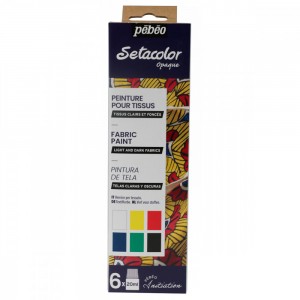 Tinta Initia Setacolor Opaque Pebeo 6 Unidades