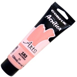 Tinta Acrílica 120ml Corfix Arts 183 Rosa Veneza G1