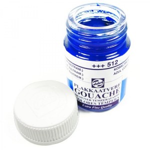 Tinta Guache Talens Para Caligrafia 512 Cobalt Blue 16ml
