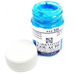 Tinta Guache Talens Para Caligrafia 535 Cerulean Blue 16ml