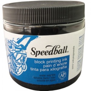 Tinta Para Xilogravura Speedball 3700 Preta 470ml