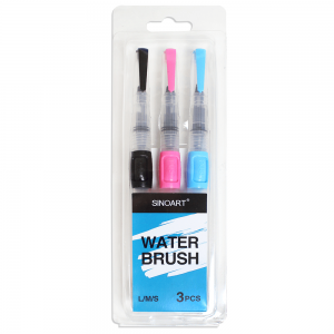 Pincel Waterbrush Sinoart Com Reservatório 3 Unidades 